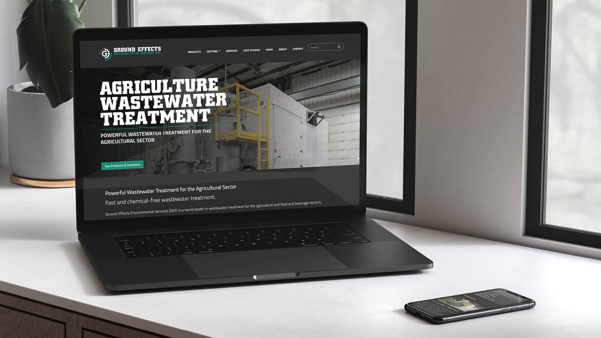 Ground Effects Environmental Services Inc., Website, Precision Engineering for a Cleaner Planet, Portfolio Image, 