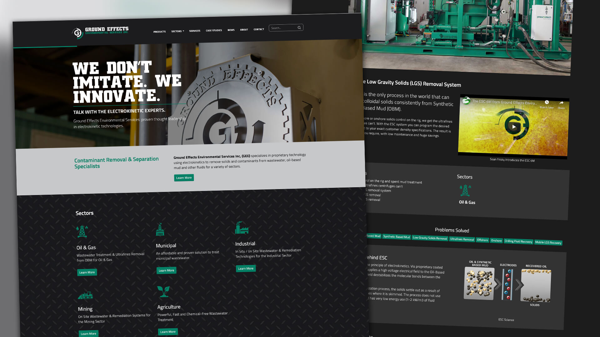 Ground Effects Environmental Services Inc., Website, Precision Engineering for a Cleaner Planet, Portfolio Image