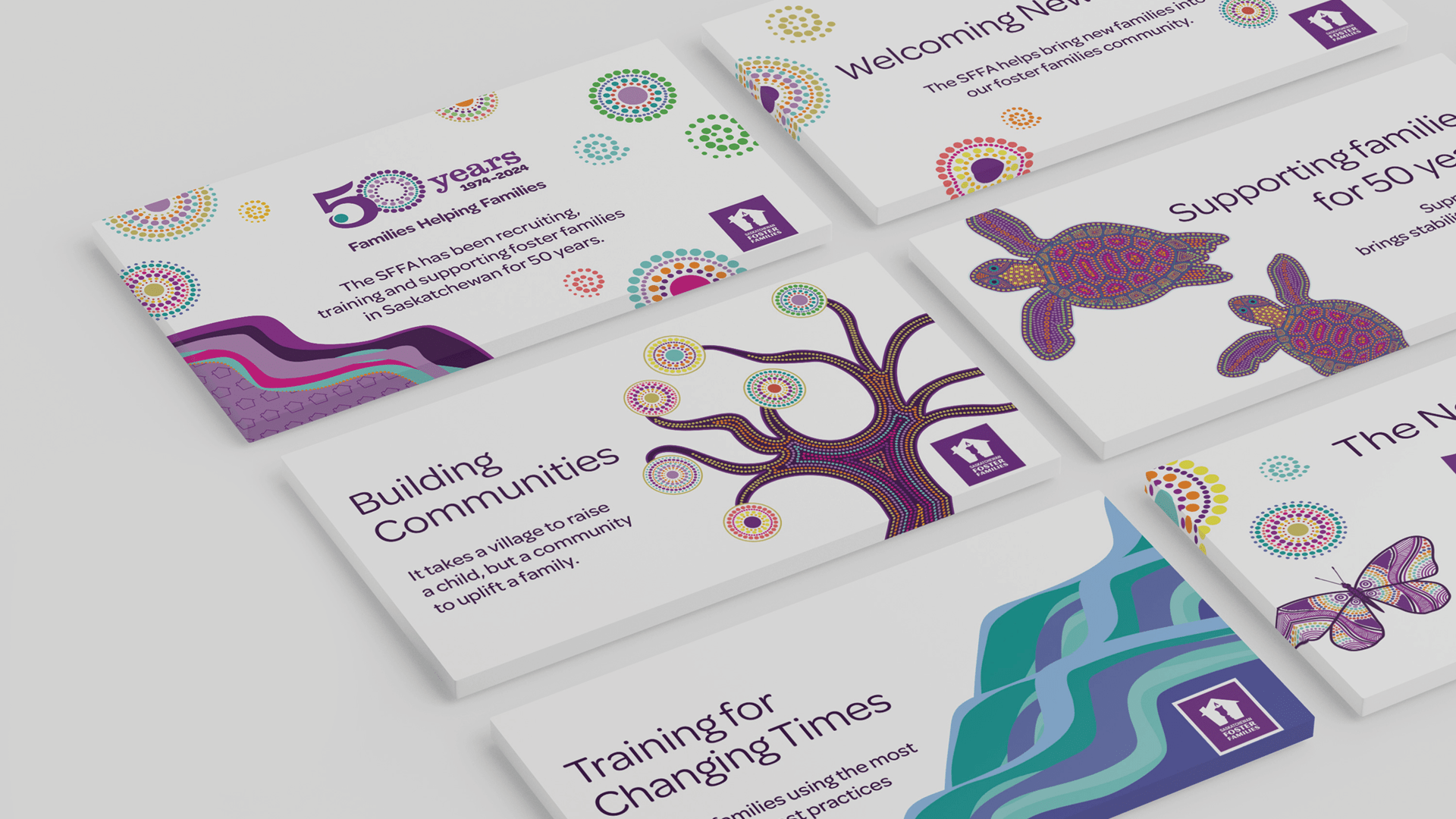 Saskatchewan Foster Families Association, Design, 50th Anniversary Brand Assets, Portfolio Image