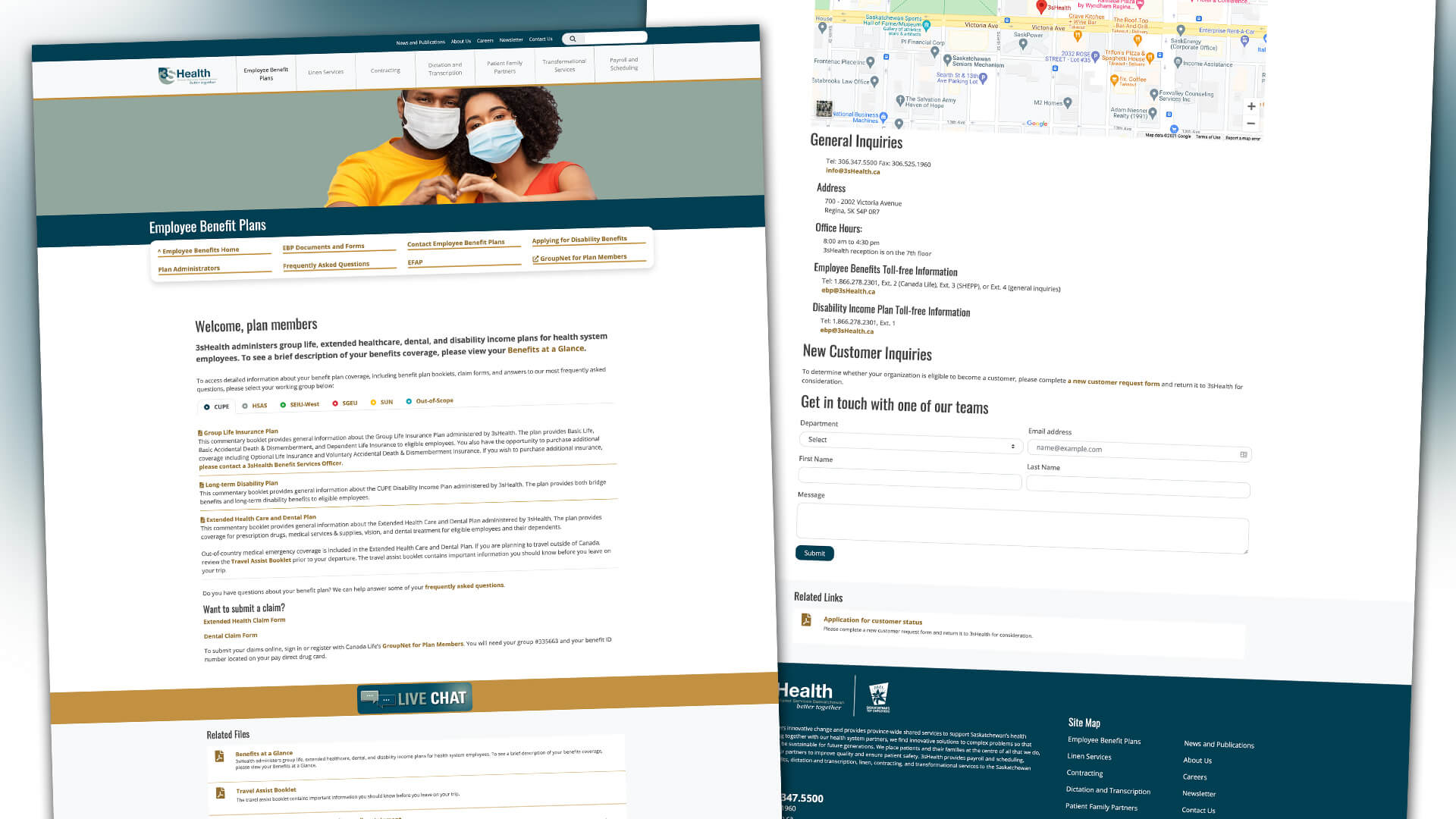 3sHealth, Website, Built to Serve, Portfolio Image, 