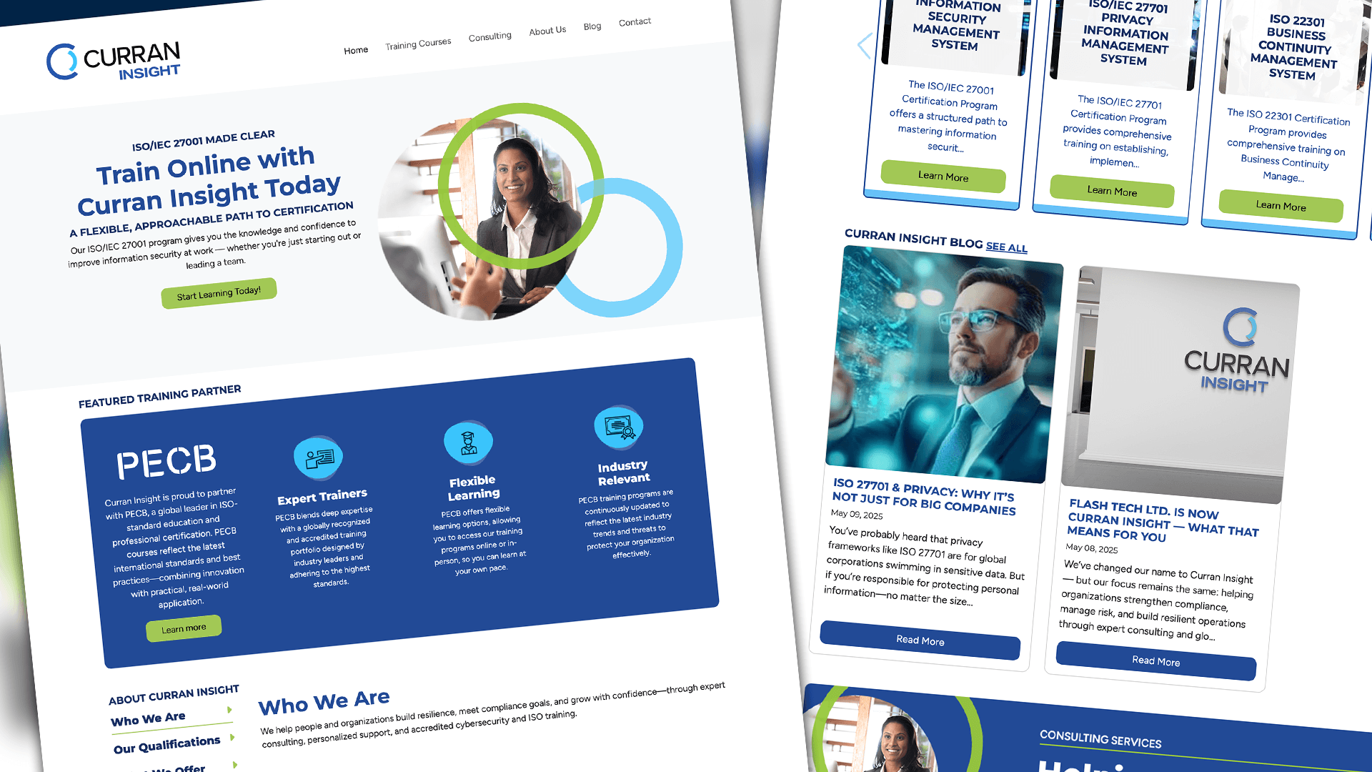 Curran Insight, Website, A Smarter Site for Smarter Standards, Portfolio Image, 