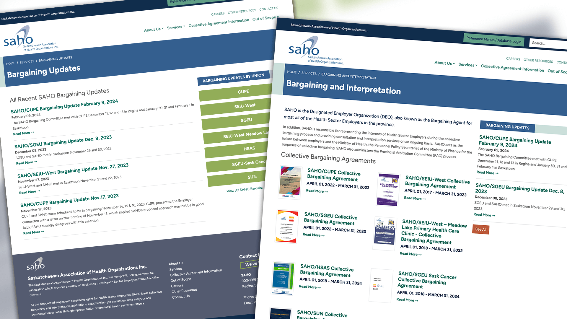 SAHO, Website, Same Partner, New Platform, Portfolio Image, 